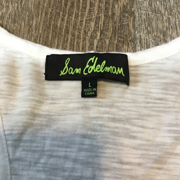 Sam Edelman Embroidered Racerback Tank Top - Picture 2 of 7